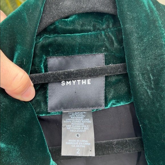 Smythe Velvet Peaked Emerald Green Blazer 2 - Picture 6 of 6